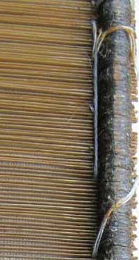 a "bund" reed, marked every 48 dent