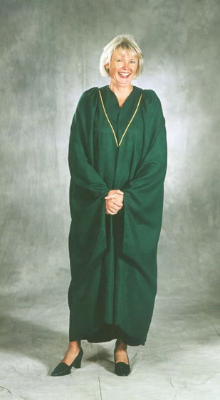 front view of gown