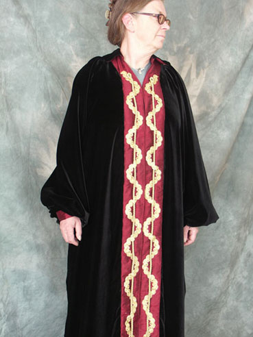 Front of the gown